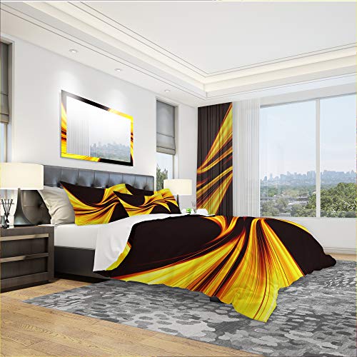 Parure de lit moderne Mellow Yellow Harmony au design artistique