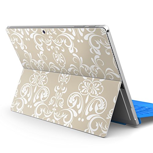 igsticker Surface pro7 (2019) pro6 pro2017 pro4 専用 スキンシール サーフェス ノートブック ノートパソコン カバー ケース フィルム ステッカー アクセサリー 保護 000121 その他 壁紙 茶色 お花
