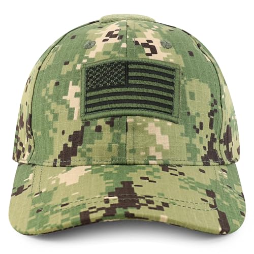 Trendy Apparel Shop Youth Military Olive American Flag Patch On Tactical Cap