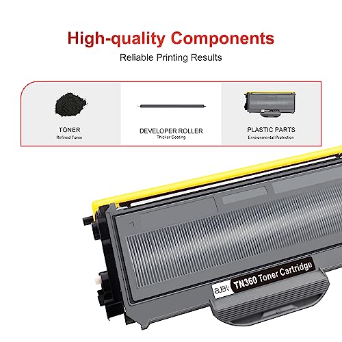 Image of ejet TN360 TN-360 High Yield Compatible Ink Cartridge Replacement for TN360 Ink Cartridge for Printer DCP-7040 DCP-7030 MFC-7840W HL-2140 MFC-7340 MFC-7440N HL-2170W (Black, 3-Pack)