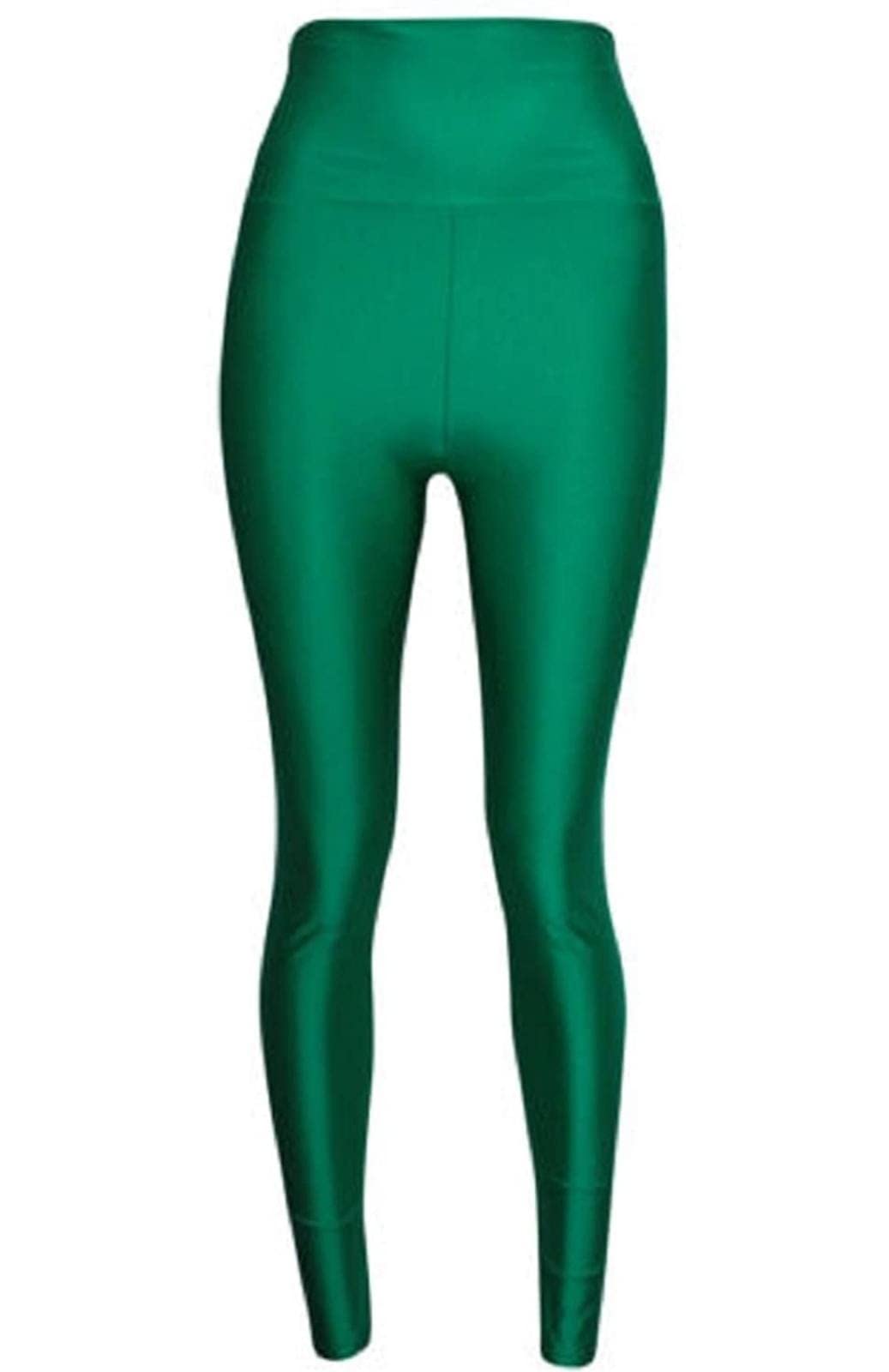 JJ CLOTHING Womens High Waist Stretchy Disco Leggings Ladies Shiny Slim Fit Wet Look Tights Pants (Jade green, XL)