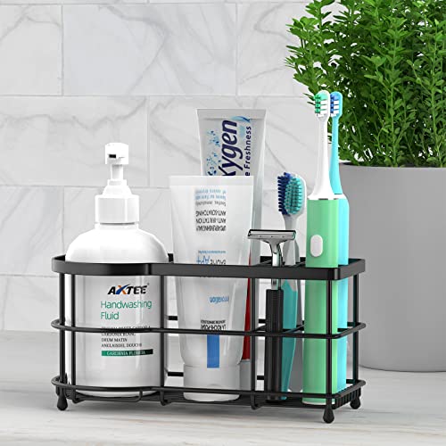 Toothbrush Holders For Bathrooms, Axtee Electric Toothbrush Holders Made Of Stainless Steel With Multi-Functional 7 Slots- Black #TOP6