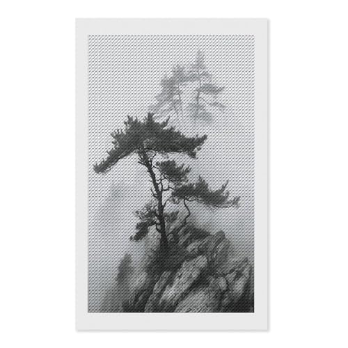 Peinture diamant Foggy Mountain pour s'évader et libérer sa créativité