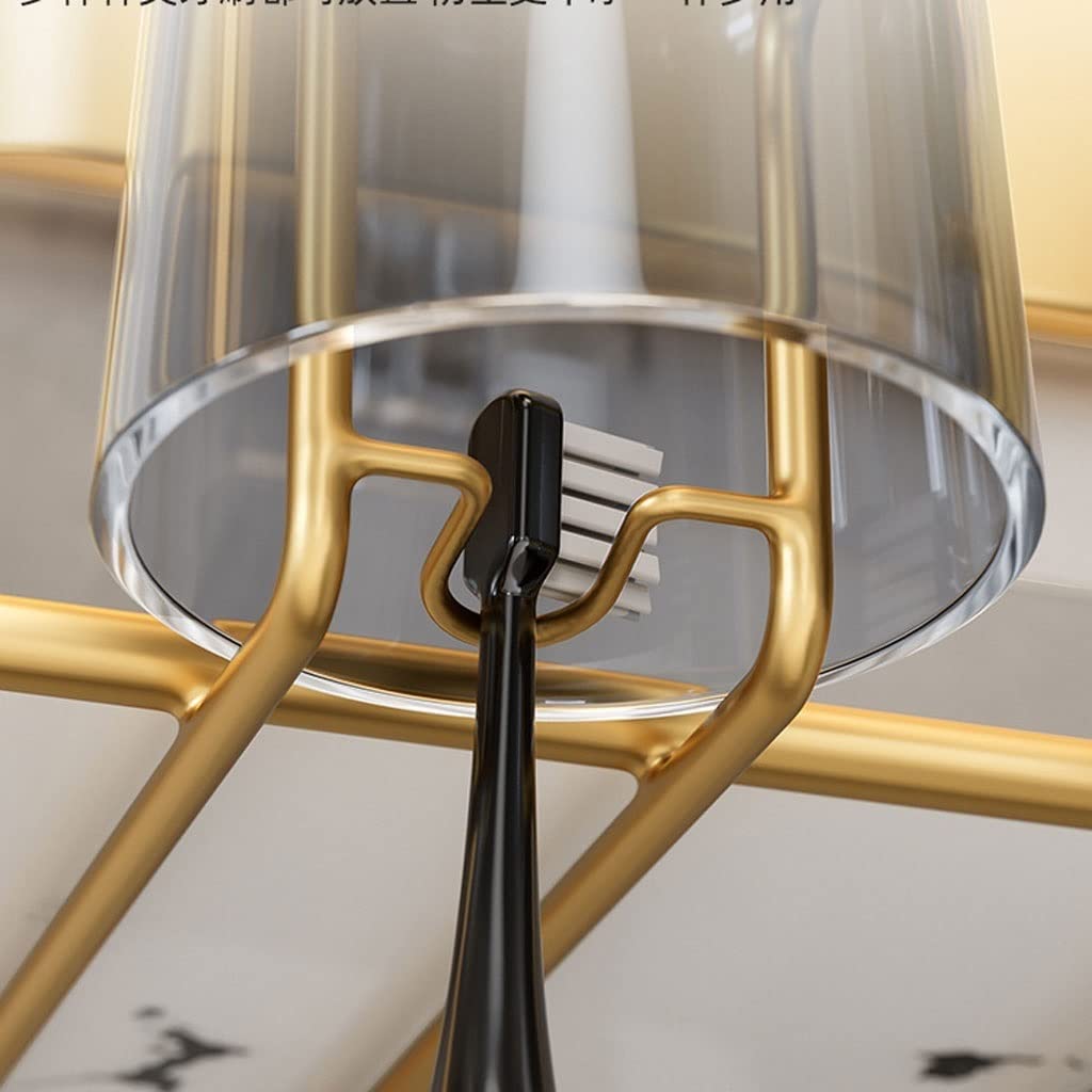 Estante para Cepillos de Dientes Porta di spazzolino in Metallo a Parete di Lusso a Parete di Lusso a Parete Multifunzionale.(C)