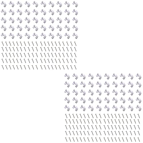 100Pcs Stainless Steel Composite Decking Clips Decking Hidden Spacer Fastener Board Clip w/ 100x Self-Tapping Screws Set