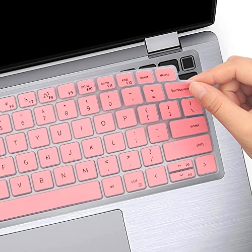 Image of Keyboard Cover Skin for Dell Latitude 3440 3450 5450 5440 5430 5431 5420 14 inch, Latitude 14 inch 7450 7440 7430 7420 7410 9420 9430, Latitude 16 inch 7650 7640, Latitude 9520 9510 7520 15.6 inch 2024-2022-Pink