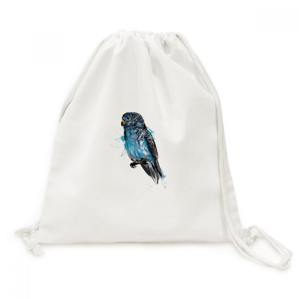 Sac cordon oiseau perroquet bleu noir sac a dos de base - 5