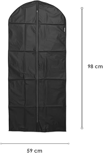 Vista 12 de Brabantia Paquete de 2 bolsas protectoras de ropa colgantes transparentes medianas (blanco) para almacenamiento de ropa, se adapta a abrigos