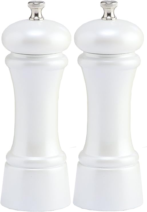Chef Specialties Pepper Mill Salt Mill Set, Pearl Metallic