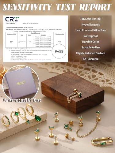 MILACOLATO 13Pièces Piercing Helix Cartilage Boucles D'oreilles Pour Femmes – vue 5