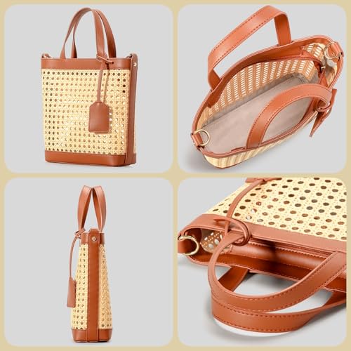 Bolso de Playa de Paja Tejida para Mujer miniatura 5