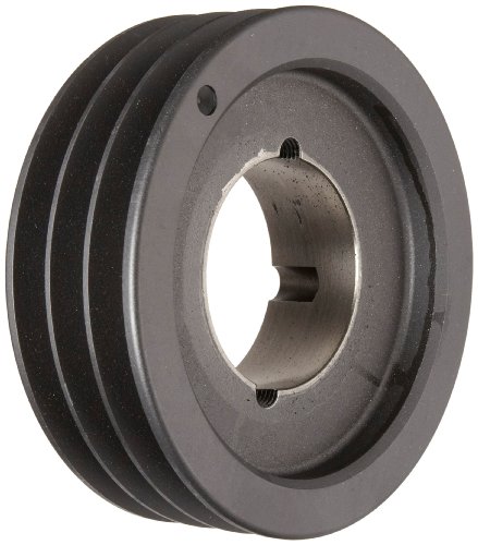 Martin 3 5V 5000 TB Hi-Cap TB Sheave, 5V Belt Section, 3 Grooves, 4040 Bushing required, Class 30 Gray Cast Iron, 50