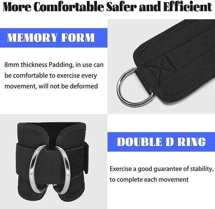 XYNO Ankle Resistance Bands with Adjustable Cuffs | Glute, Leg & Hip Workout Bands for Kickbacks, Butt & Lower Body Training | Home & Gym Fitness Equipment | Portable Strength Training Bands 2