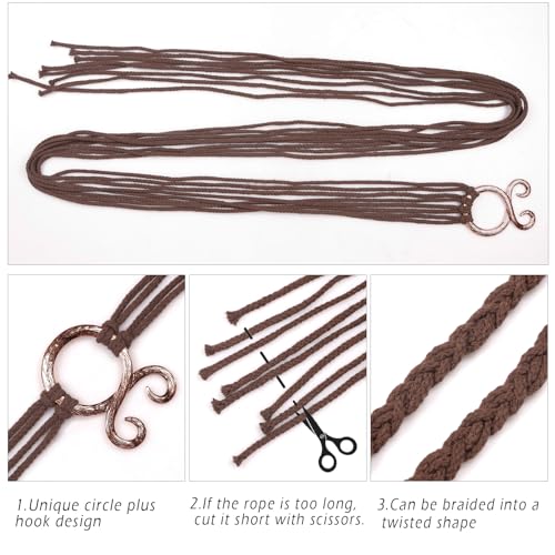 L'VOW Women Viking Troll Cross Rope Belt - Norse Witch & Medieval Shaman Waist Belt - Pagan Accessory4