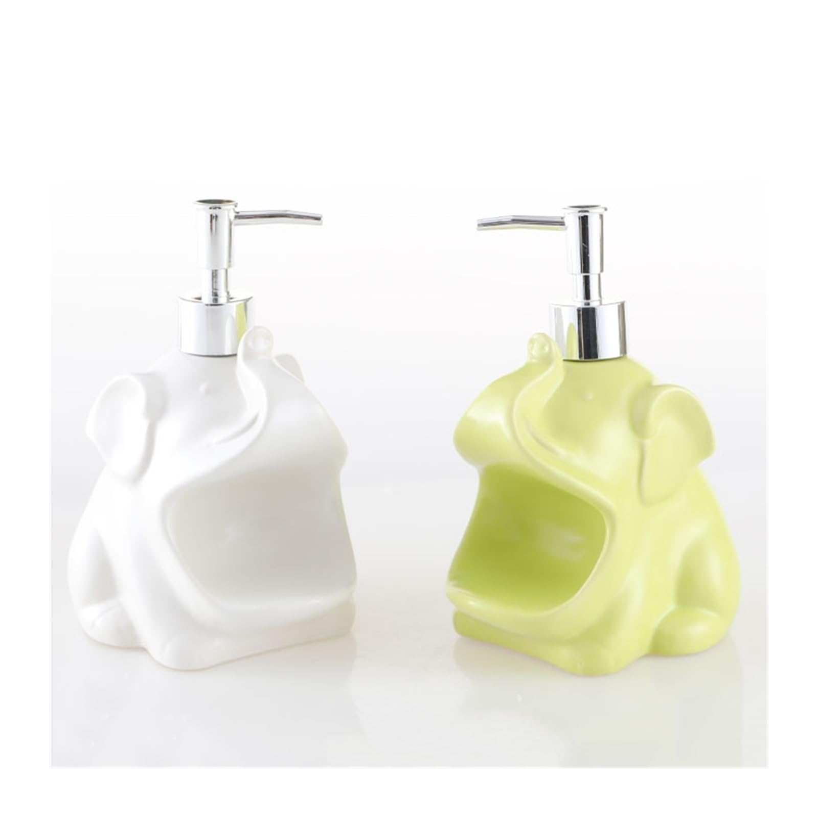 Dispenser di Sapone Dispenser di sapone a forma di elefante, pompa for sapone a tinta unita, bottiglia di sapone in ceramica for detersivo for piatti, shampoo da bagno e altro (600 ml/20,29 once) disp