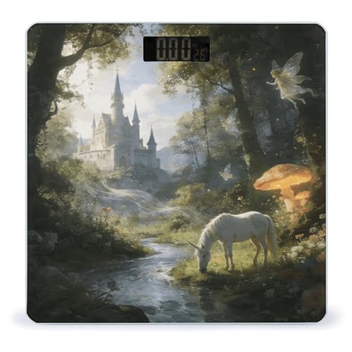 Balanza de baño digital Forest Fairy Castle 400 lb capacidad miniatura 1