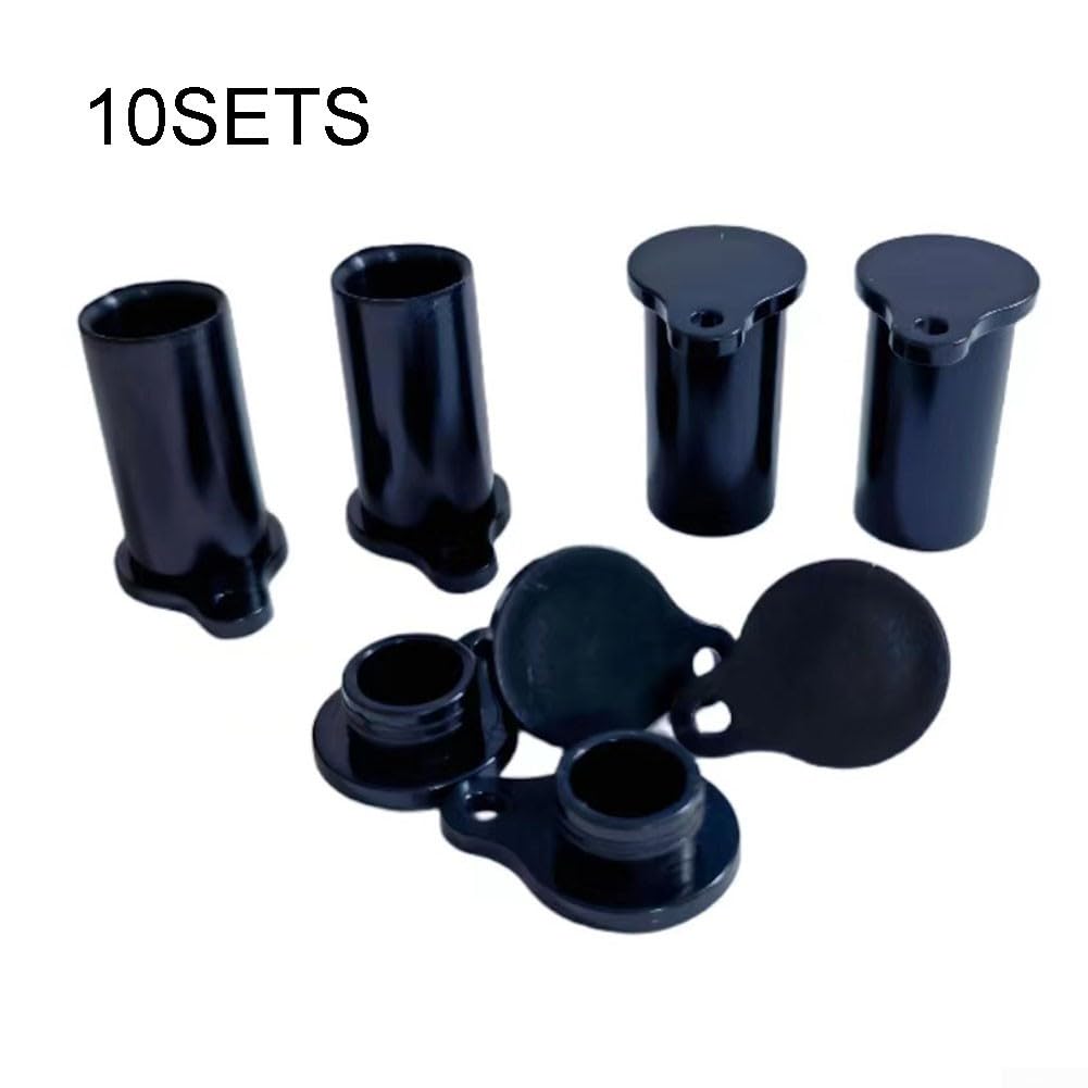 Lot de 10 paires de bouchons anti-poussière en silicone étanche IP67 pour connecteurs MC4 Noir