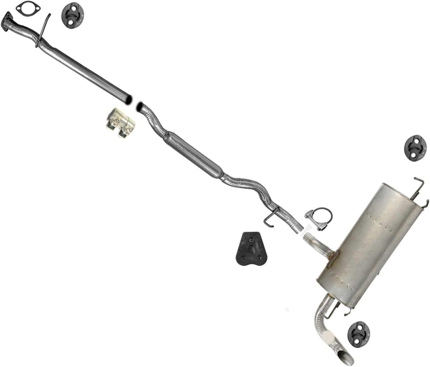 Rear Muffler Exhaust Pipe System Replacement Parts for 2014 2015 2016 2017 2018 2019 2020 Nissan Rouge 2.5L