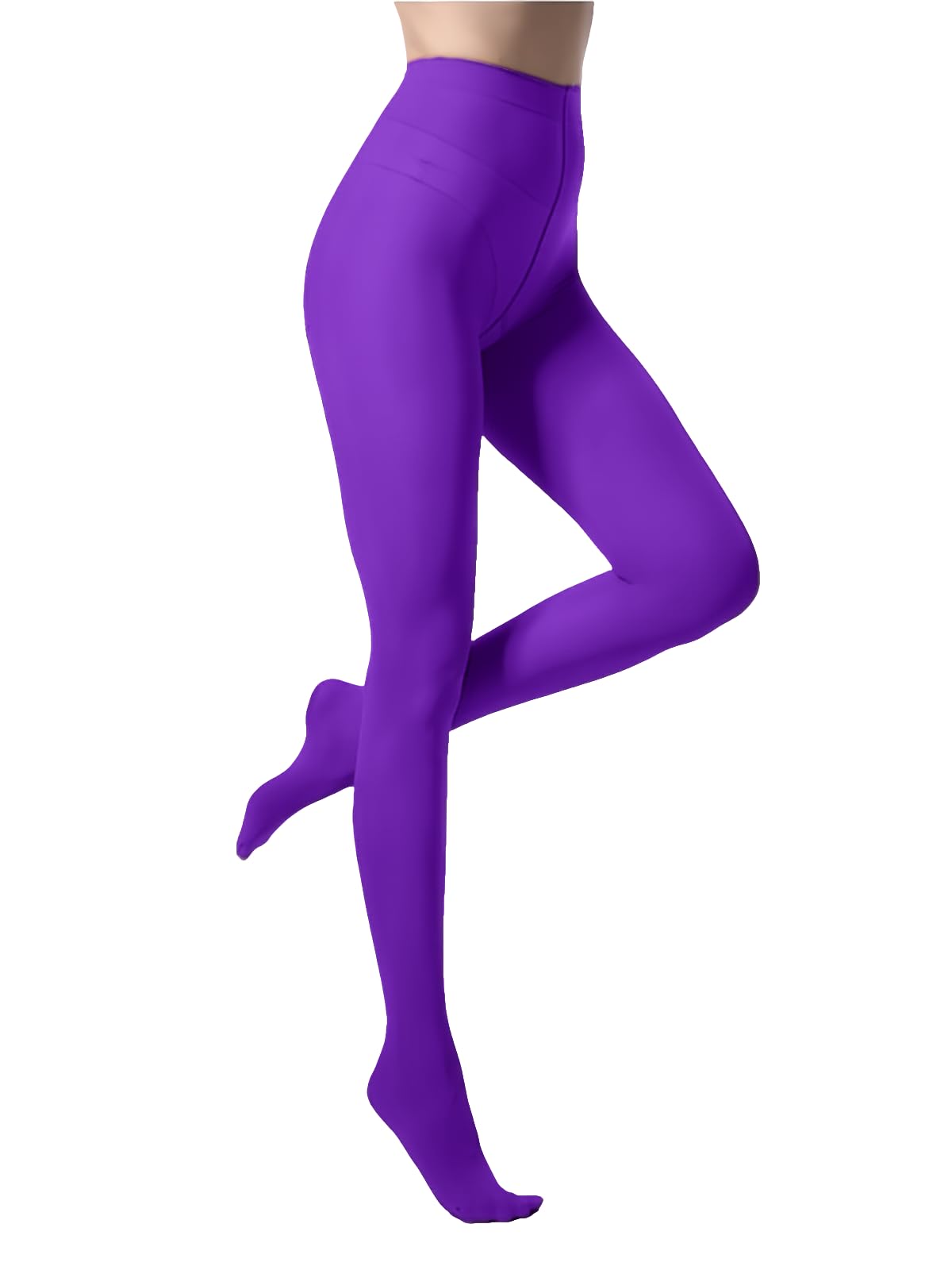 Malustar 40 Denier Coloured Tights (Purple, L-XL Tall)