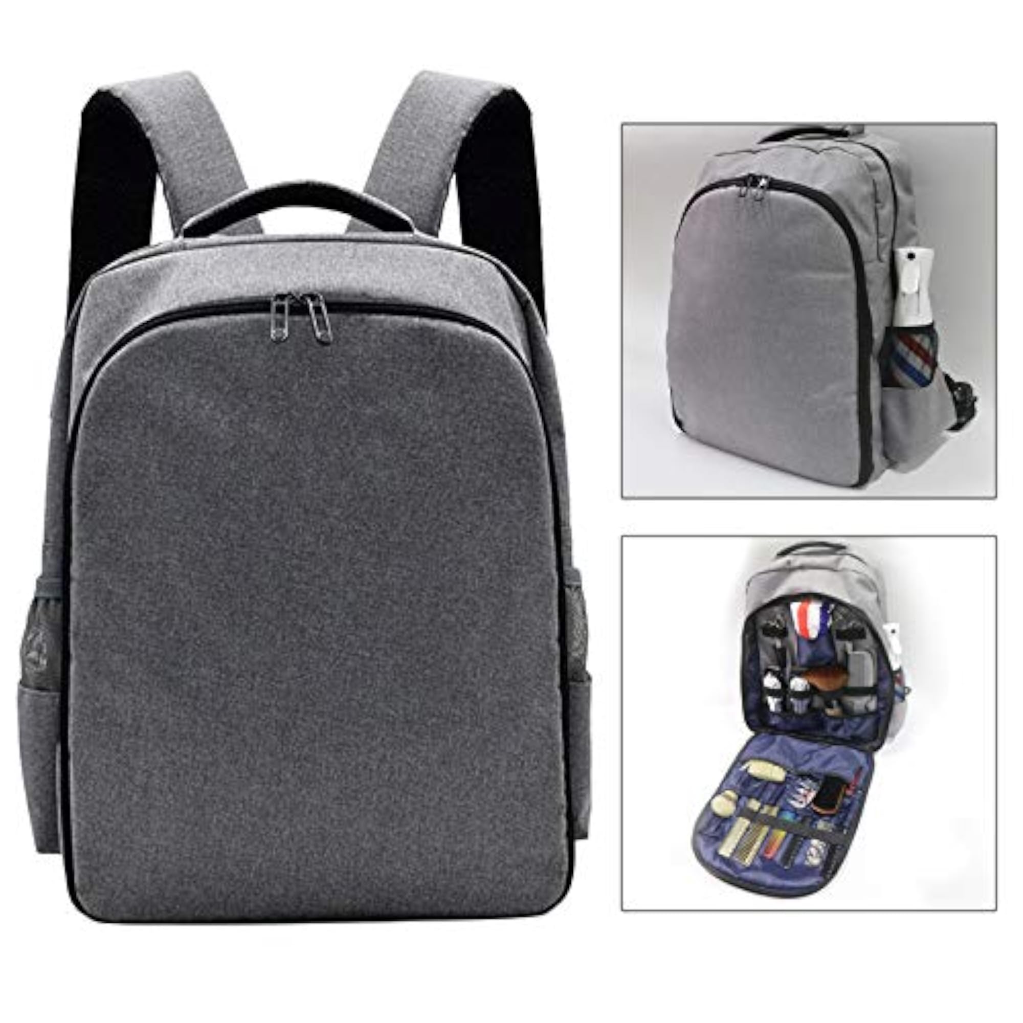 Portable Makeup Tool Bag for Barber Stylist, Grey