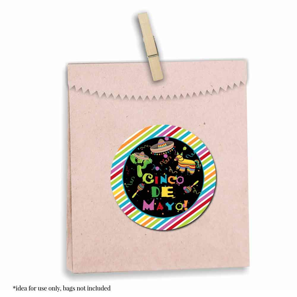 Sock Monkey Birthday Thank You Stickers - 40 Count, 2 Inch Circle Labels For Party Favors, Envelopes, Goodie Bags - View #2