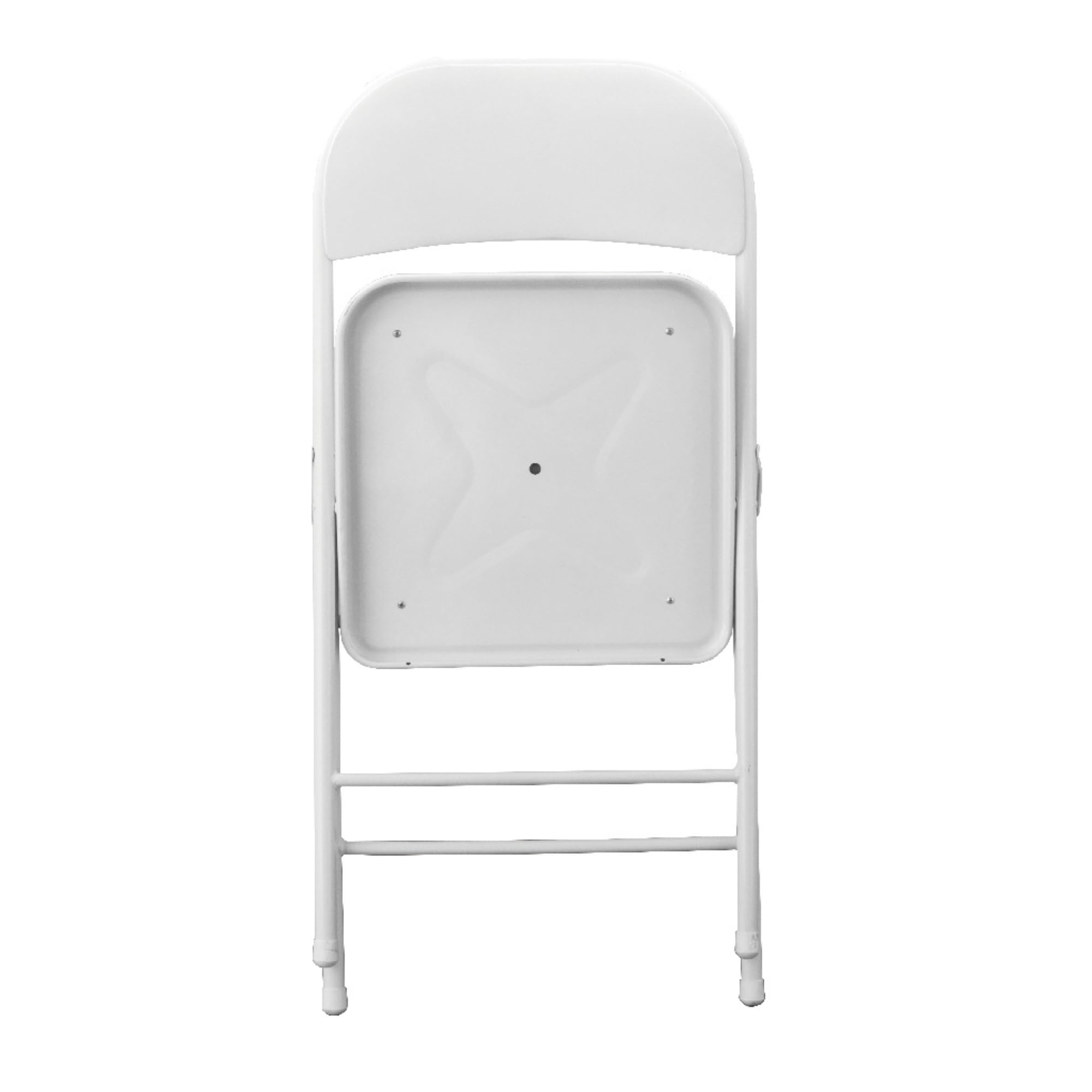 Pack 2 Sillas Blancas Plegables Premium con Asiento y Respaldo Acolchado en Polipiel PU - Estructura Metálica Reforzada para Eventos, Oficina y Hogar - Diseño Ergonómico y Cómodo (78x45x45 cm)