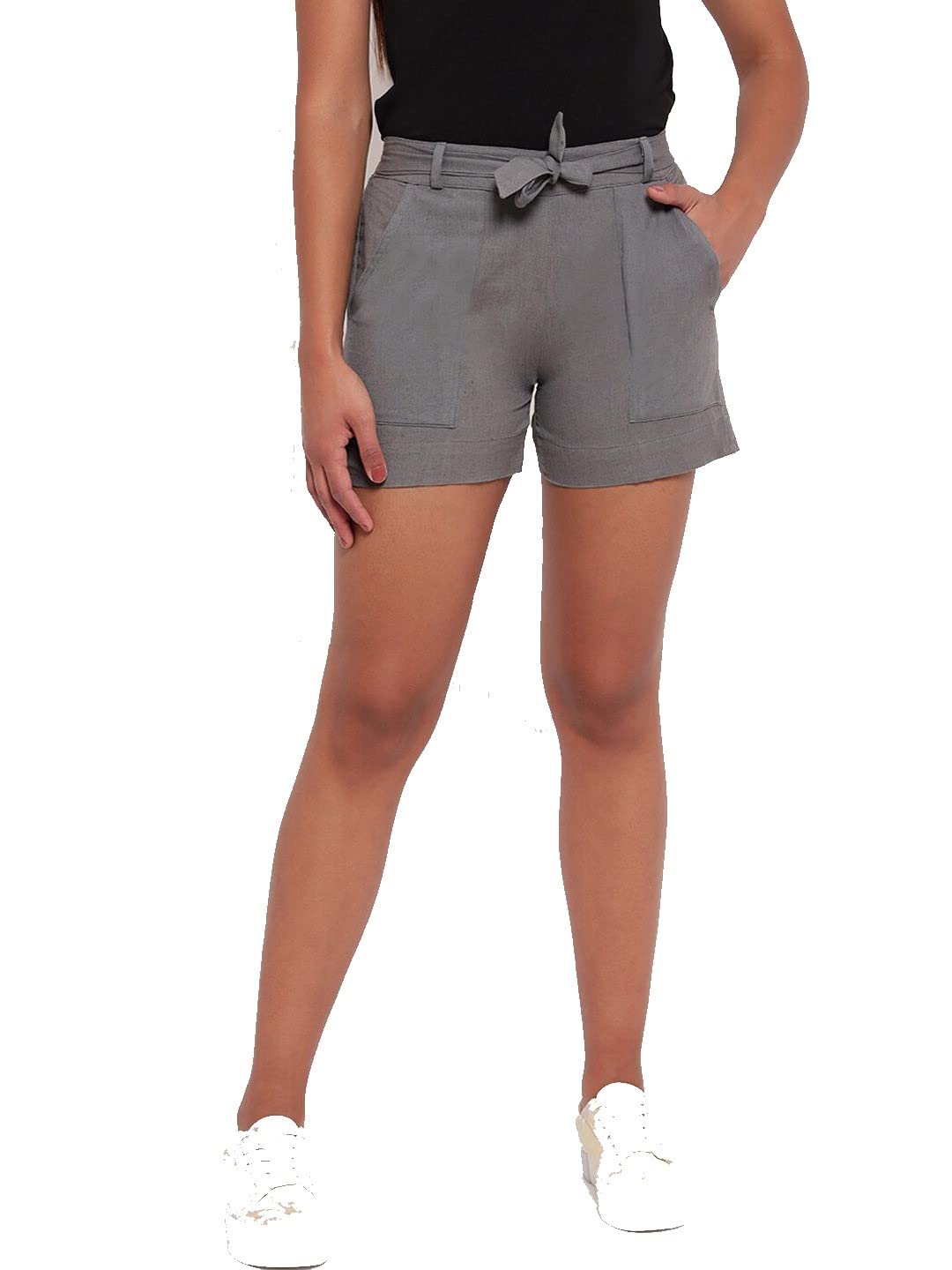 Plus Size Women Pure Cotton Casual, Office Shorts-picture-23