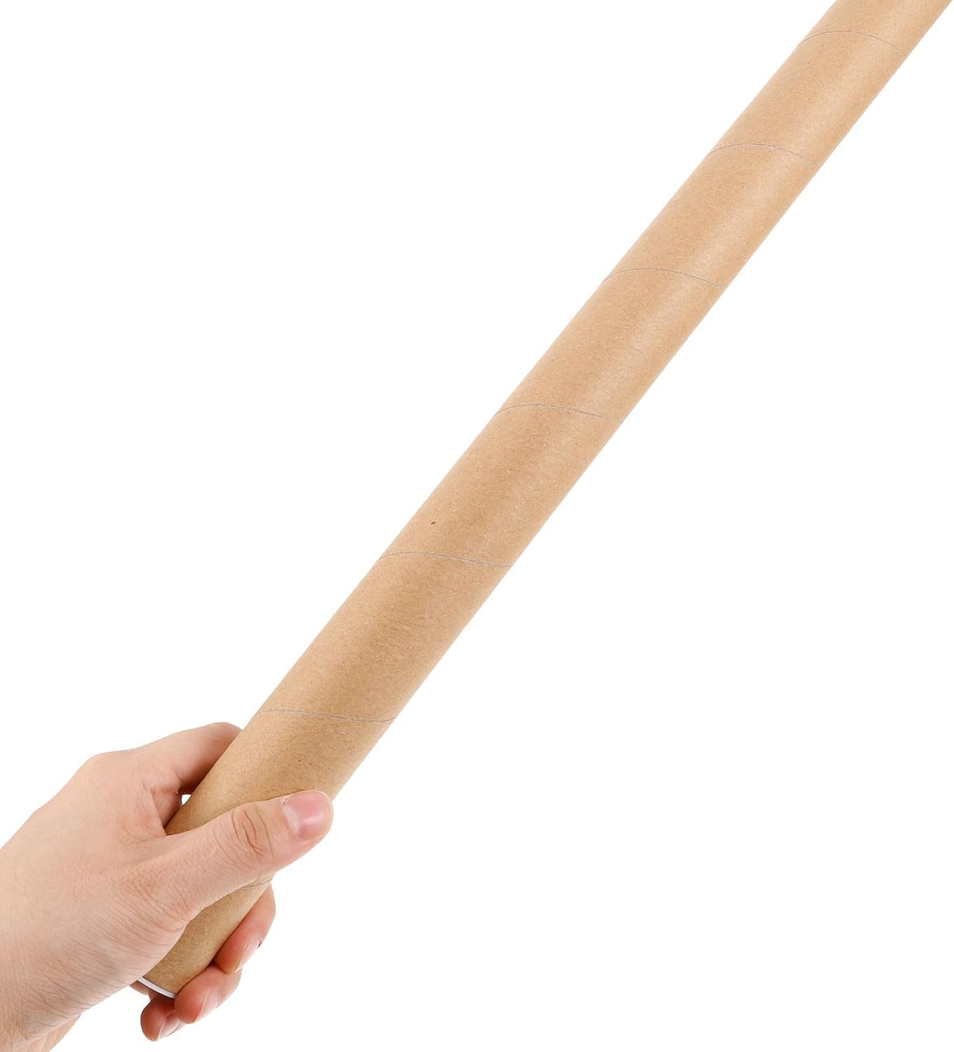 8pcs Kraft Paper Mailing Tubes: 19.69'' Round Poster Tube - Cardboard Mailer Storage Container for Document Transportation Studio Blueprint