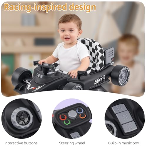 Baby Walker with Wheels | 3 Adjustable Heights, Reinforced Frame, 4 Modes (Push Walker & Jumper), Speed & Height Adjustments, Music, Lights, Anti-Rollover Design, for 6-18 Month Olds