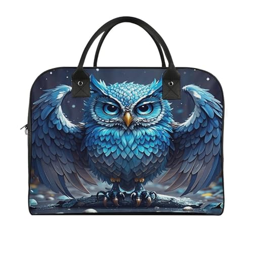 Bolso Tote azul con asa ajustable y cierre para portátil miniatura 3