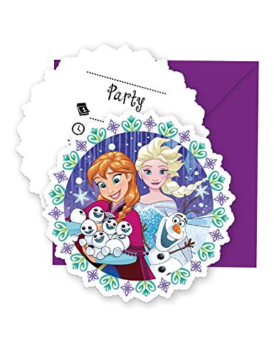 6 Inviti + buste Frozen