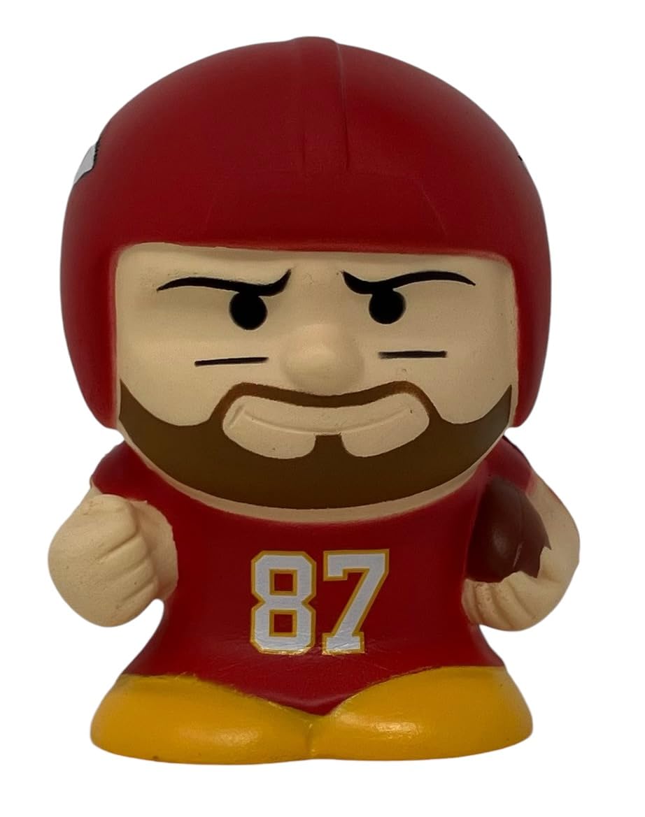 Party Animal NFL Jumbo Squeezymates Kansas City Chiefs Kelce Figurine, Team Colors, 4