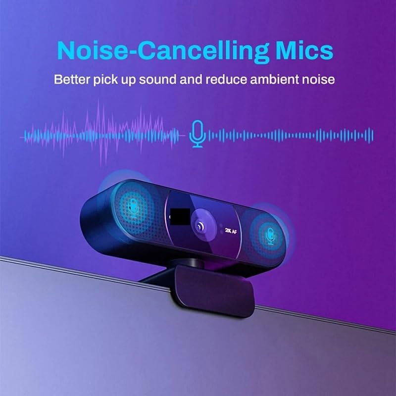 Webcam 2K Web Camera 1080P 60FPS Streaming Autofocus EMEET C960 USB WebCam With Microphones for YouTube Desktop/Laptop