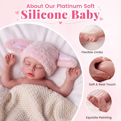 Muñeca Bebé Lucy de Silicona 16 Pulgadas Realista miniatura 3
