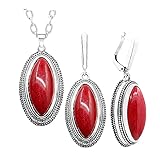 Design: Personalisiertes Edelstein-Ohrring-Halsketten-Set. Klassisches Design kommt nie aus der Mode. Schlichtes und exquisites Aussehen, klassisch und elegant