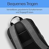 HP Prelude Laptoprucksack 15,6 Zoll – wasserabweisend, leicht & robust – Notebook Rucksack für Reisen, Business, Schule & Uni – gepolstert, mit Trolley-Gurt & Zubehörfächern – Grau