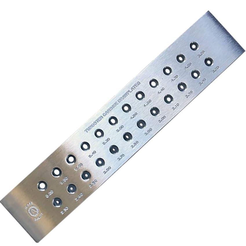 Waymil Professional Tungsten Carbide Round Drawplate Range 2.3 to 6.0 Mm Jewelry Wire Pulling Tool