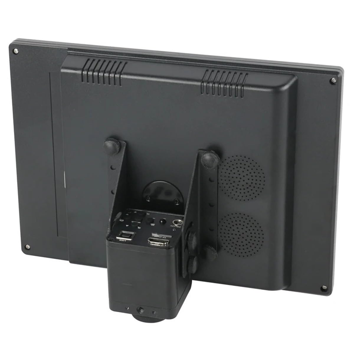 Microscopio Estereoscópico Trinocular Simultáneo con Zoom De 7X A 45X + Objetivo Auxiliar De 0,5X, 2X, 0,7X Y 1X + Cámara Hdmi + Monitor LCD De 10,1" (11,6 Pulgadas)