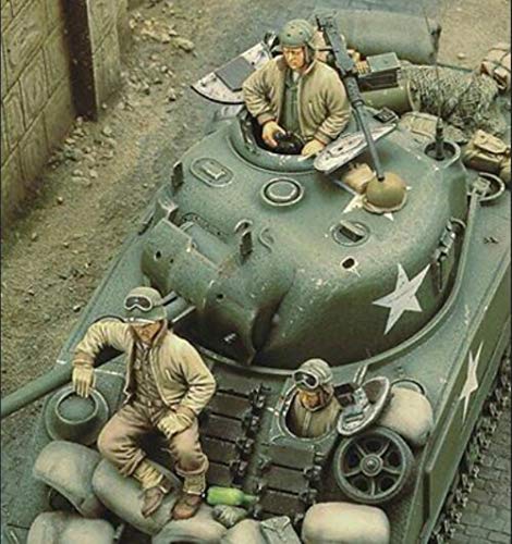Figura de resina kit 1:35 tripulación Sherman antigua miniatura 1