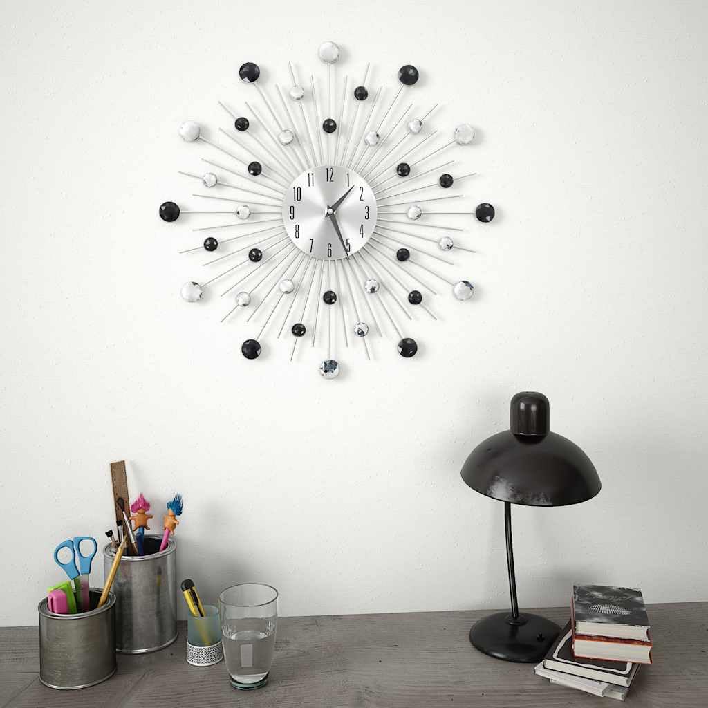 Horloge murale avec mouvement à quartz, design moderne, 50 cm