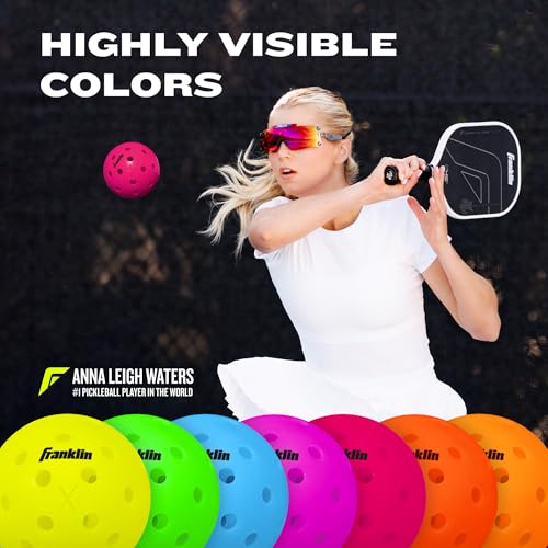 Image of Franklin Sports X-40 Outdoor Pickleballs - Official Ball of USA Pickleball, APP Tour + US Open - Regulation Size