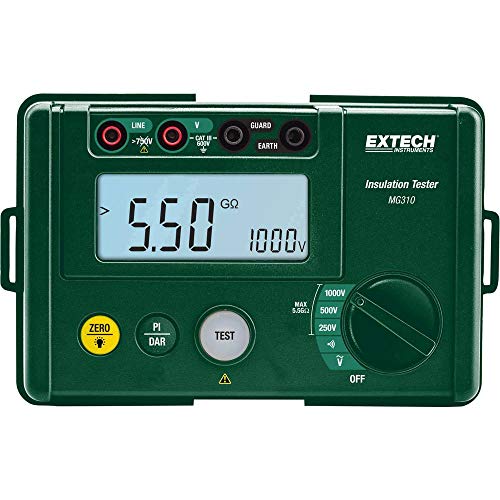 Extech MG310 Compact Digital Insulation Tester, 250/500/1000V