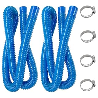 Uryxery, kit de 2 tuyaux de pompe piscine 32 mm avec colliers acier