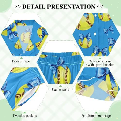 Image of Womens Silk Satin Pajamas Set Western Theme Womens Short Sleeve Shorts Set 2 Piece Sleepwear Lounge Set S-XXL