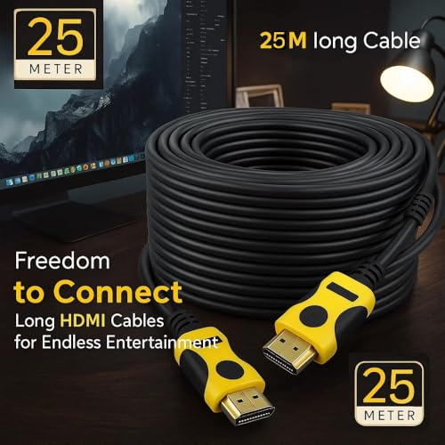Image of Maizic Smarthome 25m HDMI 2.0 High-Speed Cable | 4K Ultra HD @60Hz, 18Gbps with Ethernet | Long HDMI Cord for TV, Monitor, Laptop, PC & Projector
