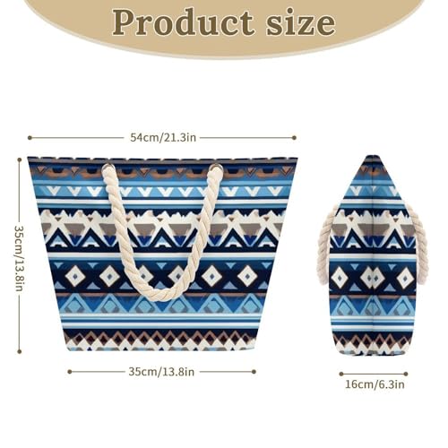 Portable Tote Bag for Women Large Shoulder Handbag Waterproof Grocery Totes with Hemp Rope for Travel Work2