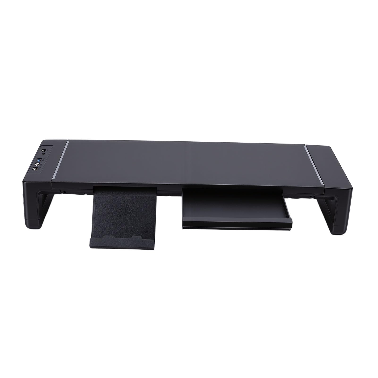 Supporto Ergonomico Pieghevole Regolabile per Display del Computer con Supporto per Telefono, Organizer per Laptop, TV, Altoparlante, Stampante, Ufficio, Uso Domestico, Materiale ABS