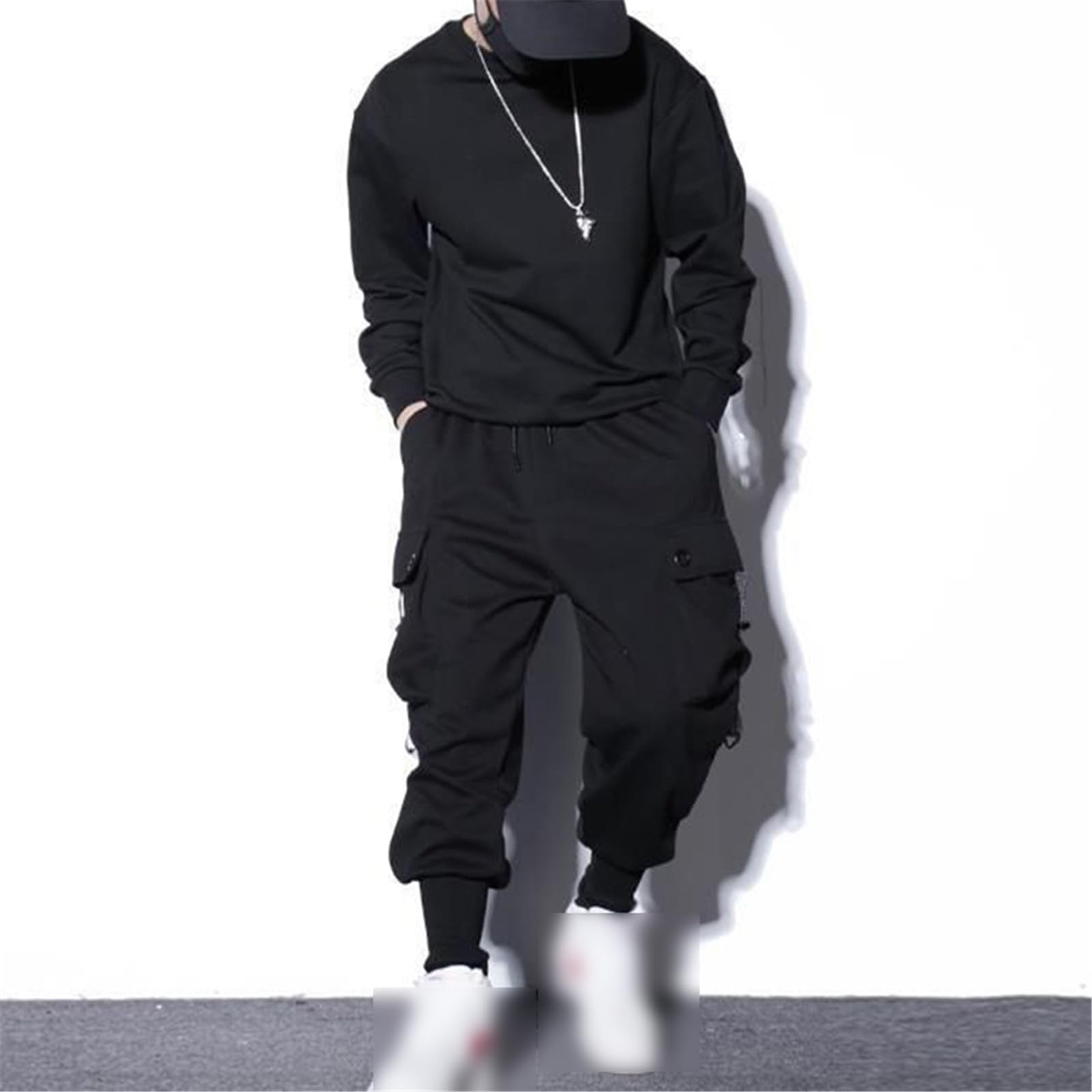 Pantaloni cargo larghi Harem per gli uomini Pantaloni da trekking all'aperto Pantaloni casual alla caviglia Pantaloni della tuta con tasca Streetwear