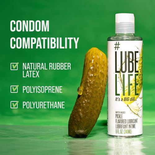 Image of LUBELIFE Dill Pickle Flavored Water Based Lube Personal Lubricant 8 fl oz