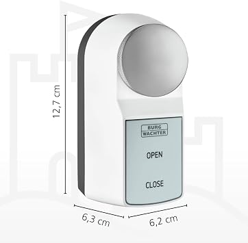 BURG GUARD Electronic motor lock for front doors Door lock Opening and closing at the touch of a button Operation via app secuENTRY active 7700 White/anthracite
